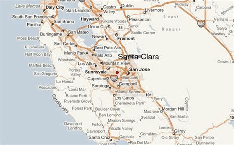 santa clara california map